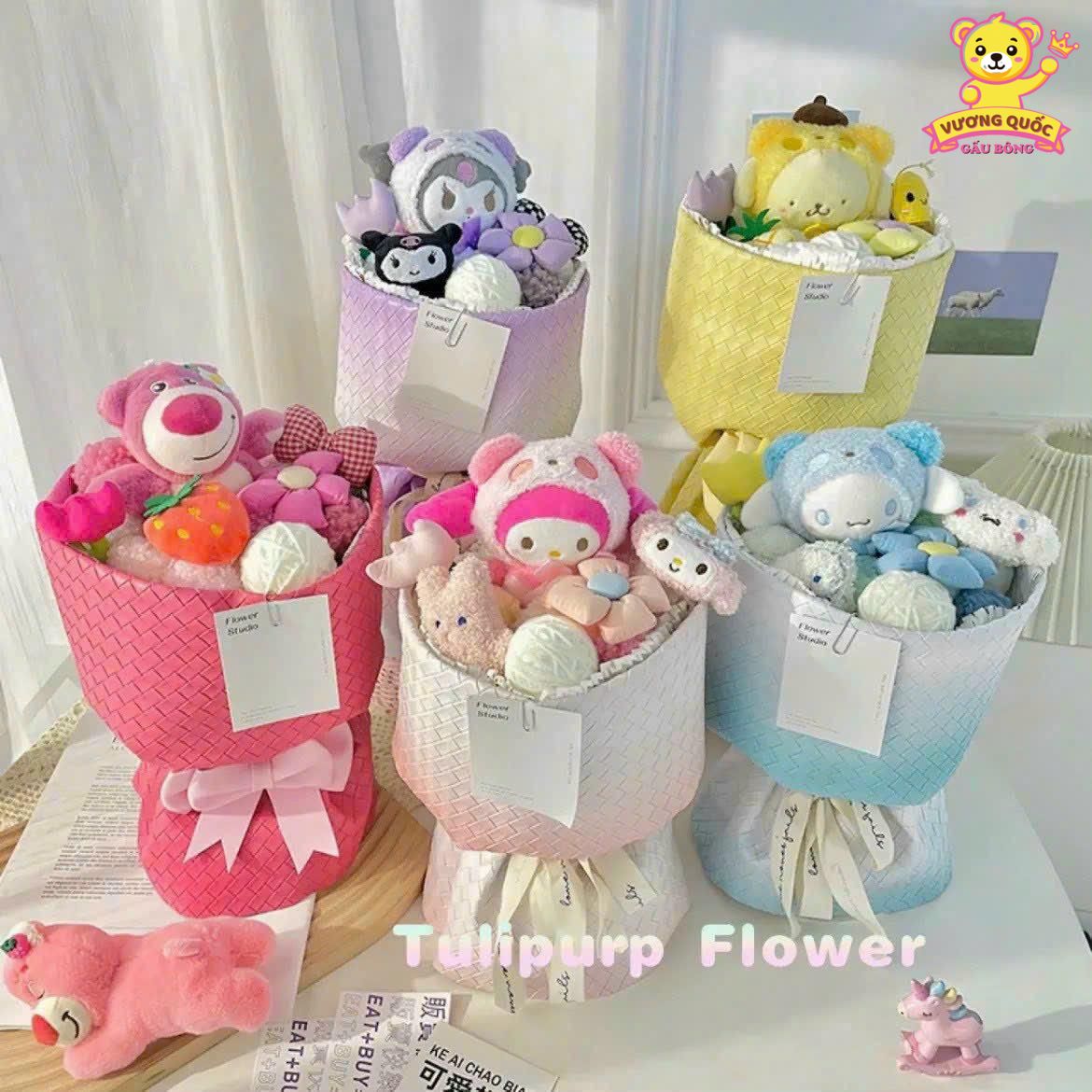 Bó hoa gấu bông Sanrio cực xinh, thích hợp quà tặng sinh nhật, kỷ niệm, các ngày lễ Thú Bông Thú Nhồi Bông – ảnh 2