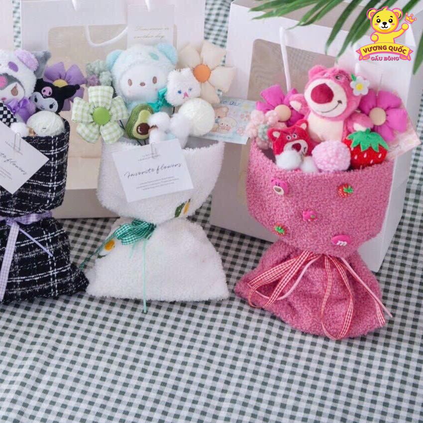 Bó hoa gấu bông Sanrio cực xinh, thích hợp quà tặng sinh nhật, kỷ niệm, các ngày lễ Thú Bông Thú Nhồi Bông – ảnh 4
