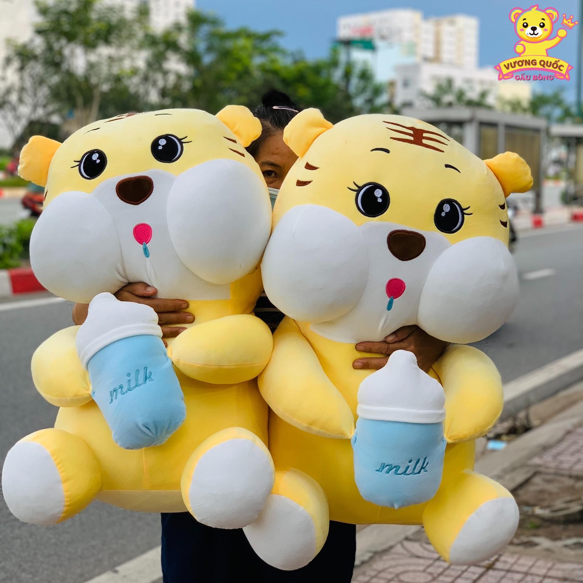 Gấu Bông HỔ ÔM BÌNH SỮA CAO CẤP KHỔNG LỒ – ảnh 2