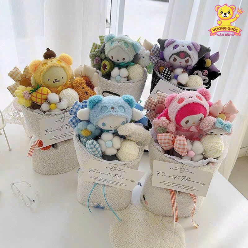 Bó hoa gấu bông Sanrio cực xinh, thích hợp quà tặng sinh nhật, kỷ niệm, các ngày lễ Thú Bông Thú Nhồi Bông – ảnh 3