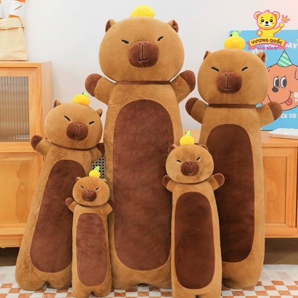 Gấu Capybara gối ôm dễ thương mềm mịn