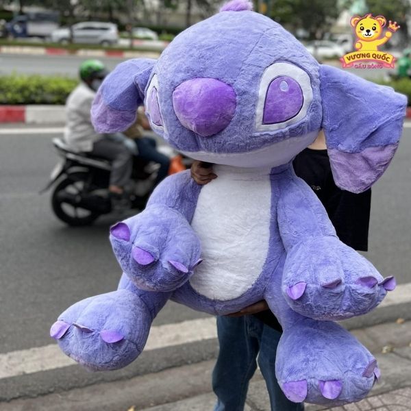 Gấu bông Stick tím