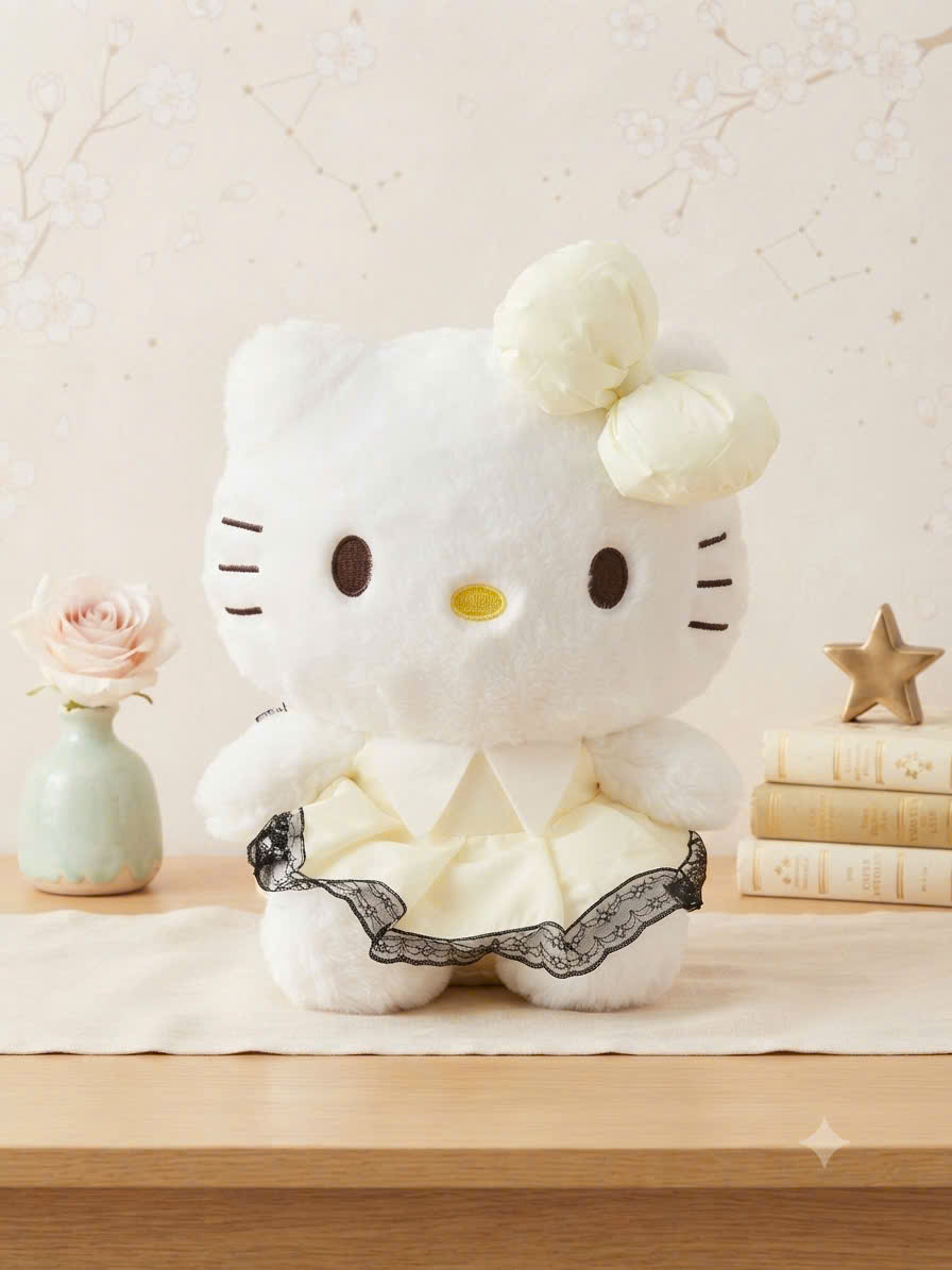 Gấu Bông Kitty Nơ Váy Vàng