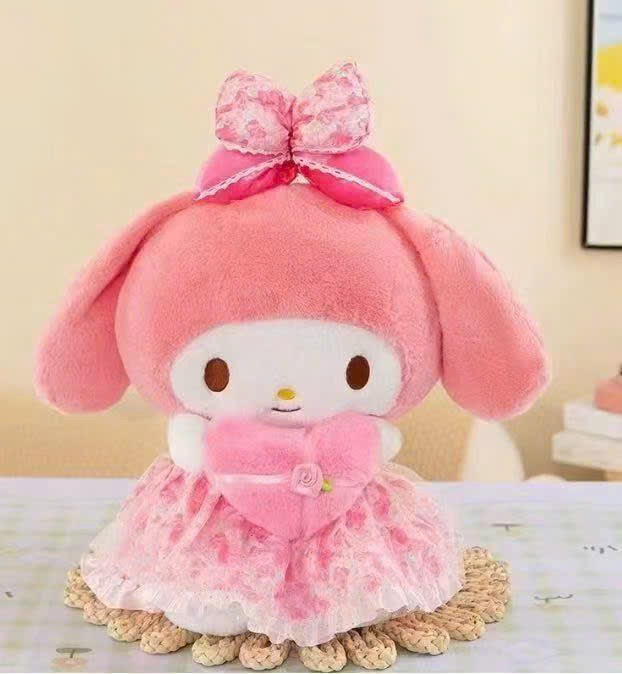 Gấu Bông Melody Hồng Ôm Tim – Vương Quốc Gấu Bông