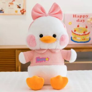 Gấu Bông Vịt Nơ Má Bánh Bao Hồng – Vương Quốc Gấu Bông
