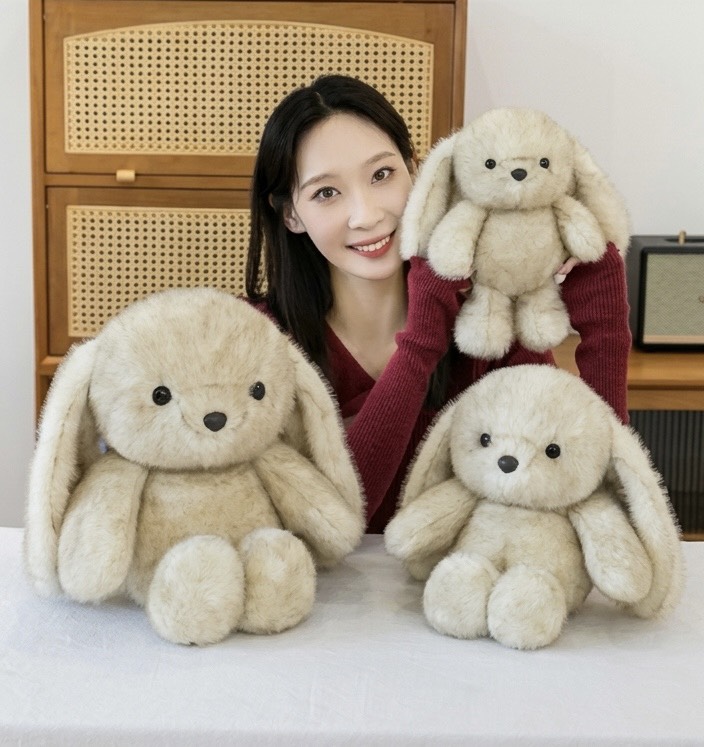 Gấu Bông Thỏ Tai Dài Lông Xù